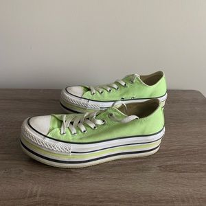 Platform Lime Green Converse